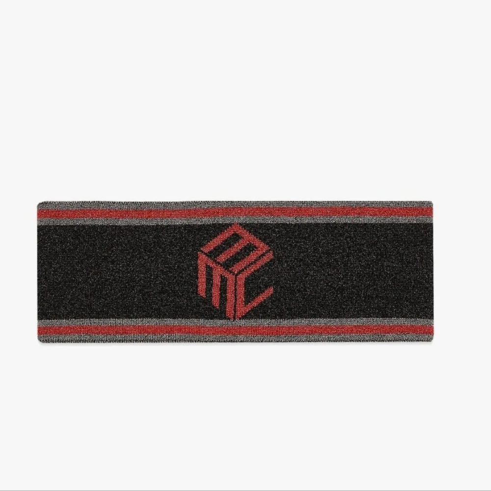 NWT Authentic MCM Headband Cubic Monogram Knit Headband Black Wool Blend‎
